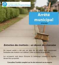 arrêté d'entretien des trottoirs
